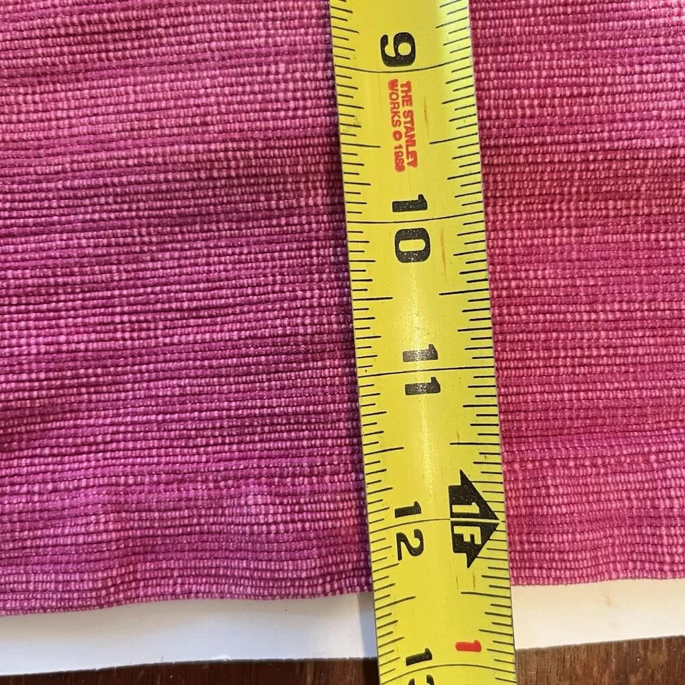 Crate & Barrel Lamont Placemat Raspberry Placemat Cotton Set of 6 18x12